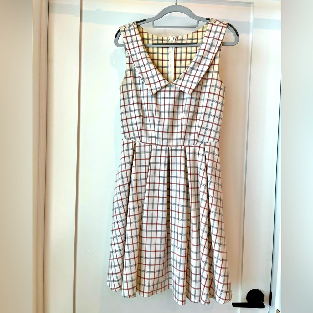 Plaid Sunday Dress (Apricity)